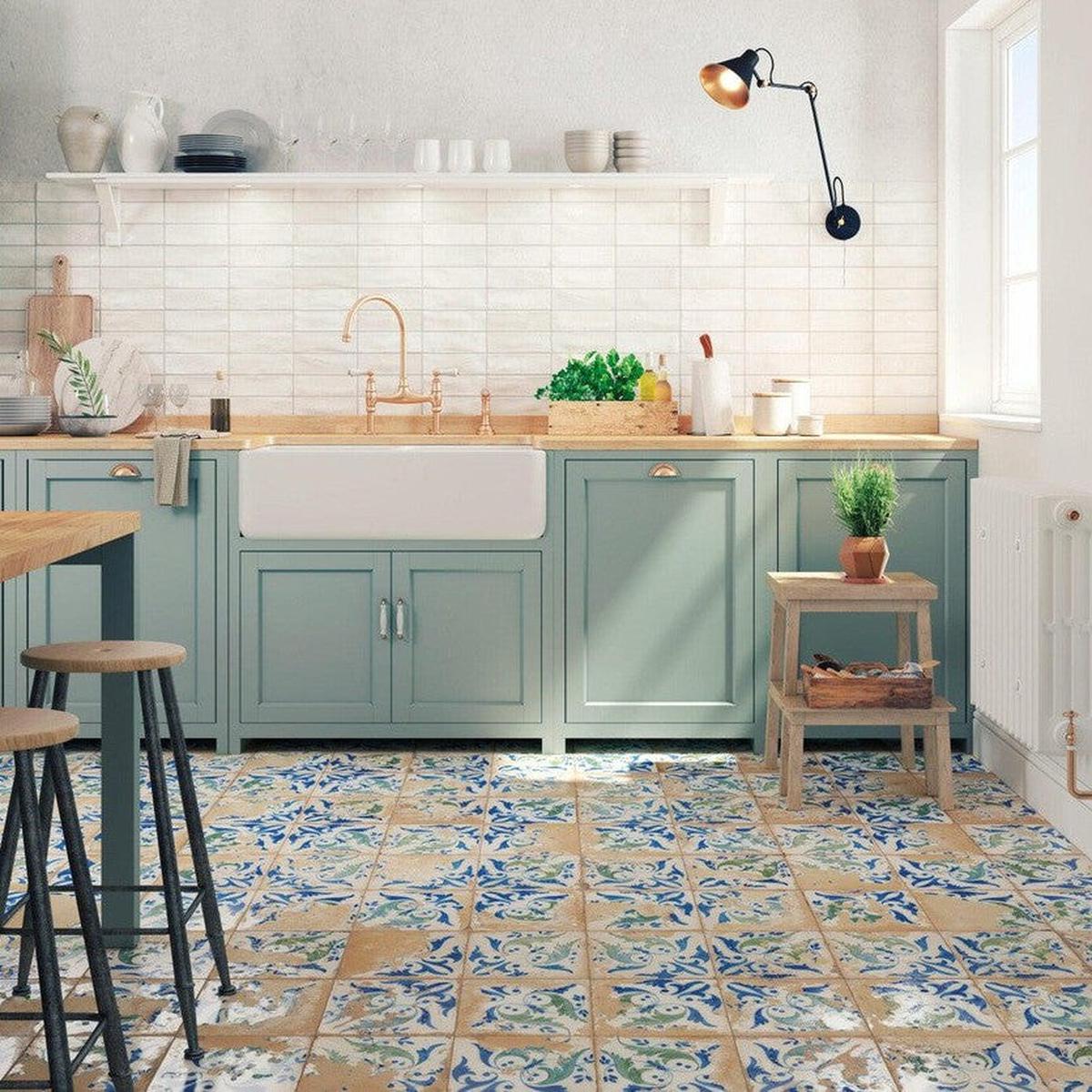 Coimbra Foliage Ceramic Tile 45 x 45cm-Delforno Tiles & Timber-Delforno