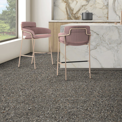 Terrazzo Melody Anthracite Porcelain Tile 60 x 60cm-Delforno Tiles & Timber-Delforno