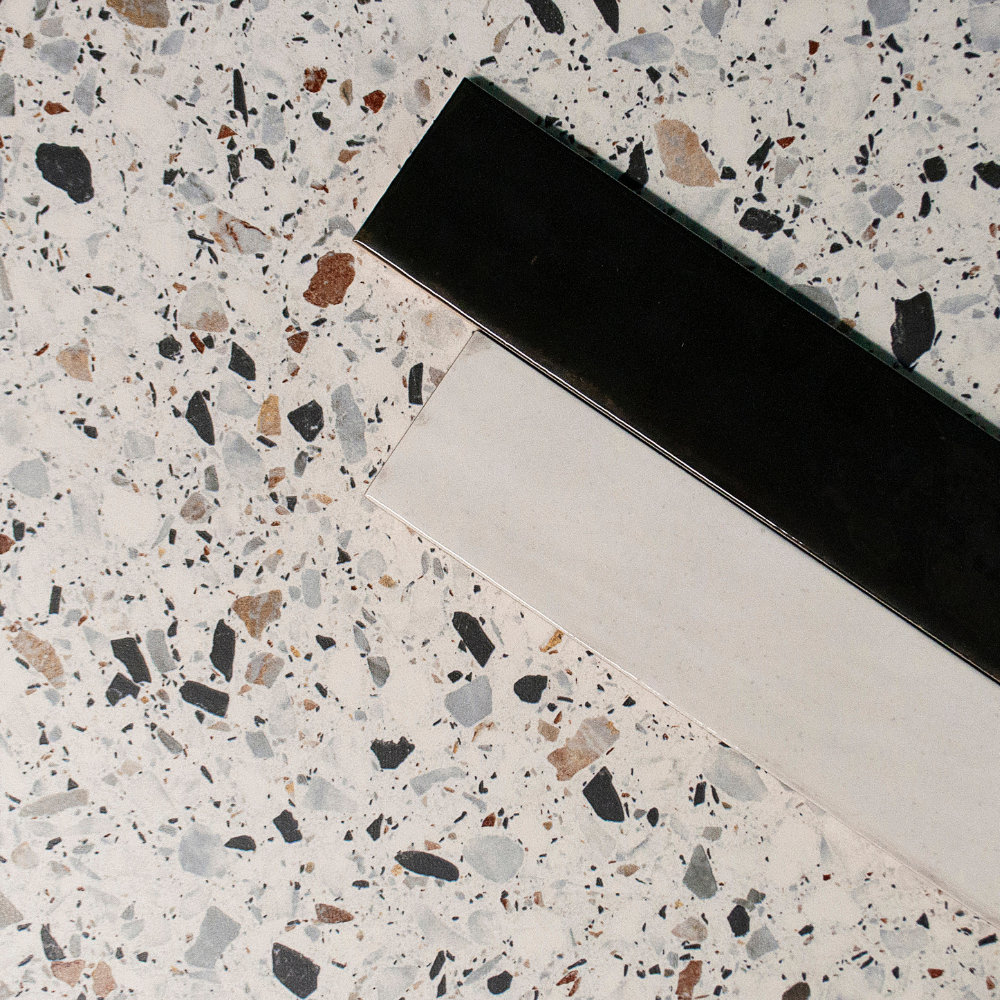 Terrazzo Melody White Porcelain Tile 60 x 60cm-Delforno