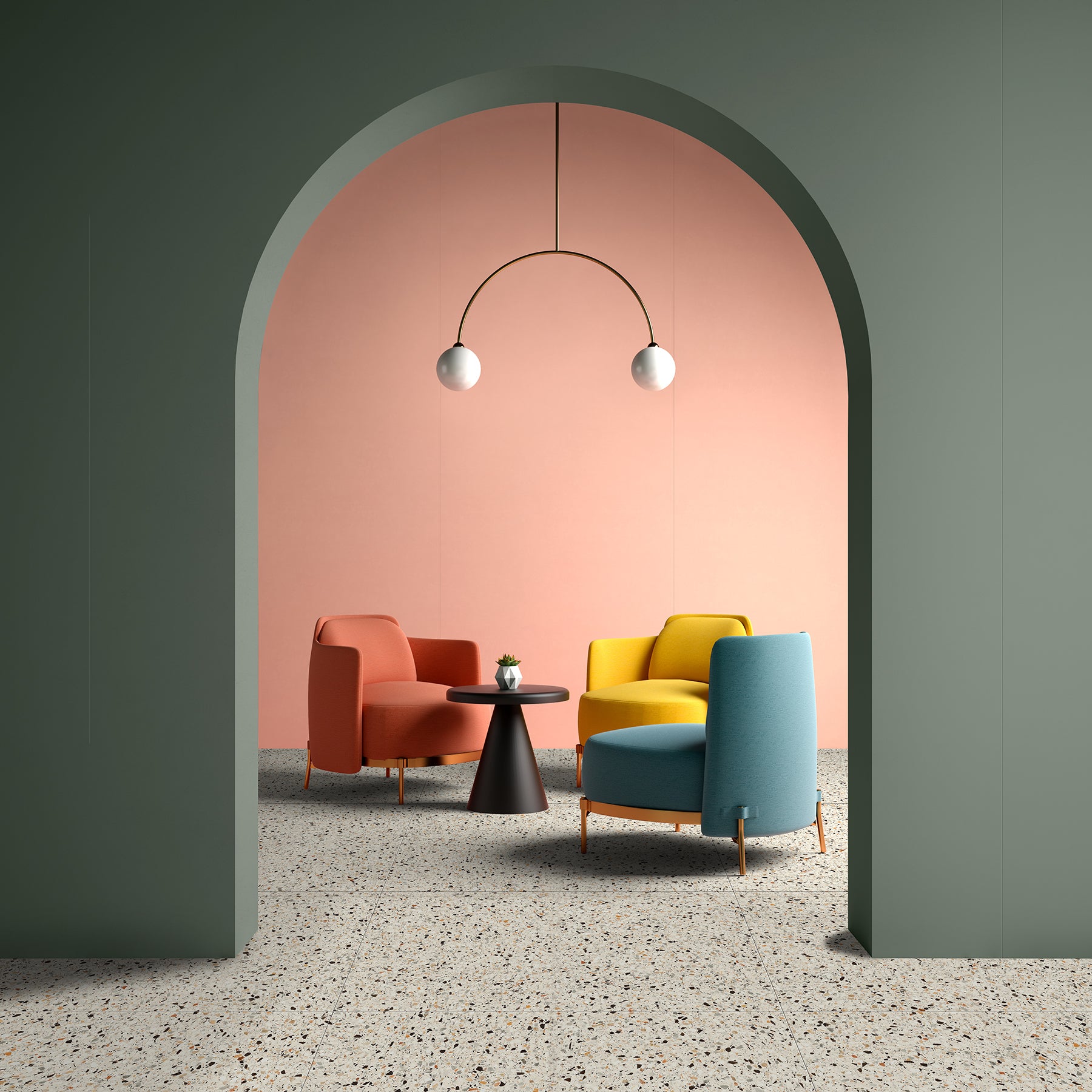 Terrazzo Melody Cream Porcelain Tile 60 x 60cm-Delforno Tiles & Timber-Delforno