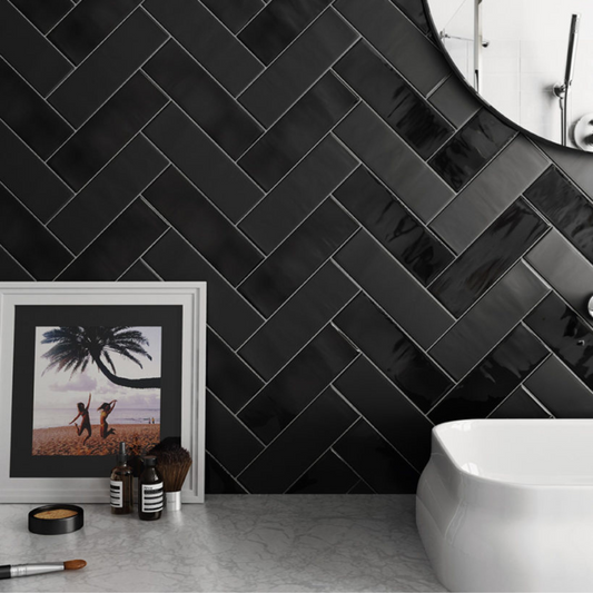 Country Antracite Matt Ceramic Tile 6.5 x 20cm-Equipe-Delforno