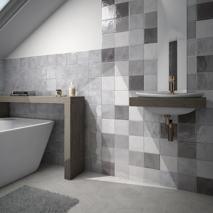 Splendours Royal Grey Porcelain Tile 15 x 15cm