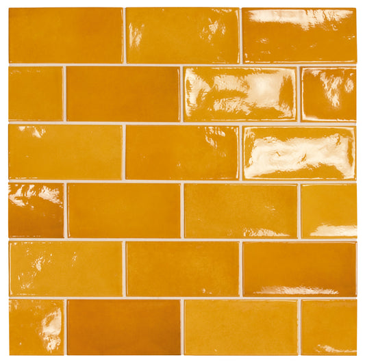 Village Tuscany Gold Ceramic Tile 6.5 x 13.2cm-Delforno