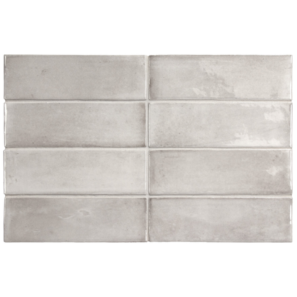 Coco Amber Grey Gloss Porcelain Tile 5 x 15cm