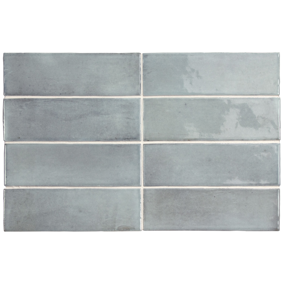 Coco Blue Grass Gloss Porcelain Tile 5 x 15cm