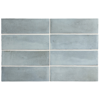 Coco Blue Grass Matt Porcelain Tile 5 x 15cm