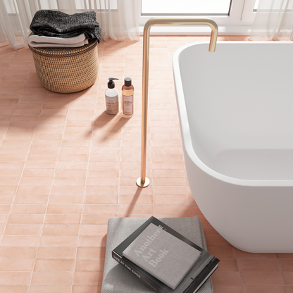 Coco Orchard Pink Matt Porcelain Tile 5 x 15cm