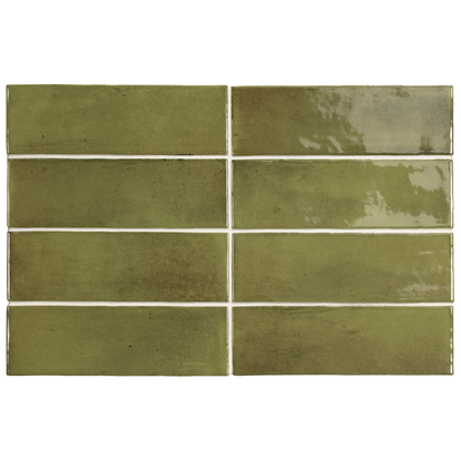 Coco Verde Gloss Porcelain Tile 5 x 15cm