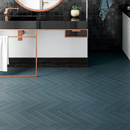 Babylone Space Blue Porcelain Tile 9.2 x 36.8cm-Delforno