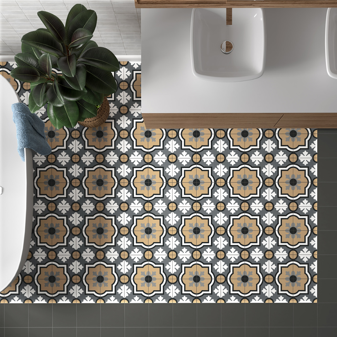Rivoli Black Porcelain Tile 20 x 20cm-Delforno