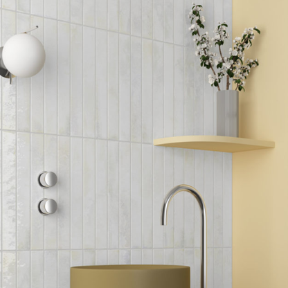 Bali White Porcelain Tile 5 x 40cm