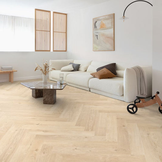 Hirame Oak Herringbone Vinyl Click 12.5 x 75cm-Delforno
