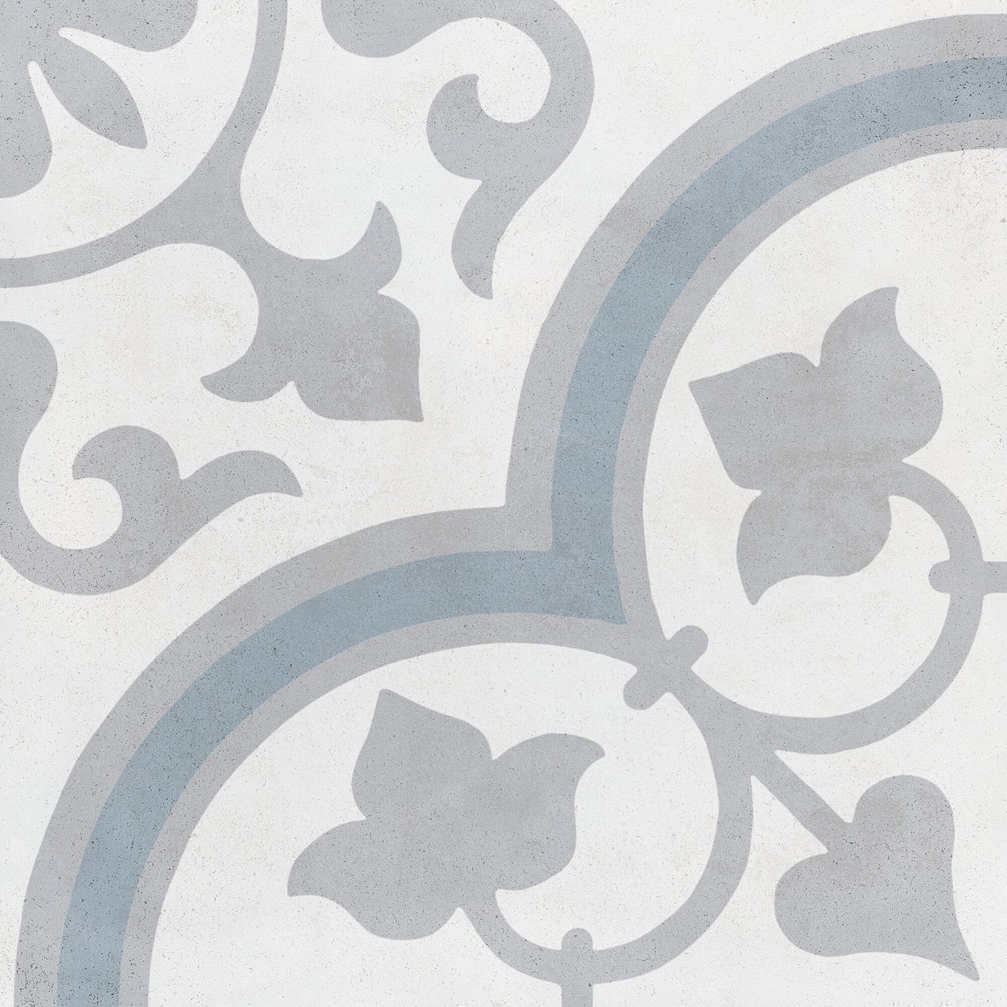 Havana Silver Ornate Porcelain Tile 22.3 x 22.3cm