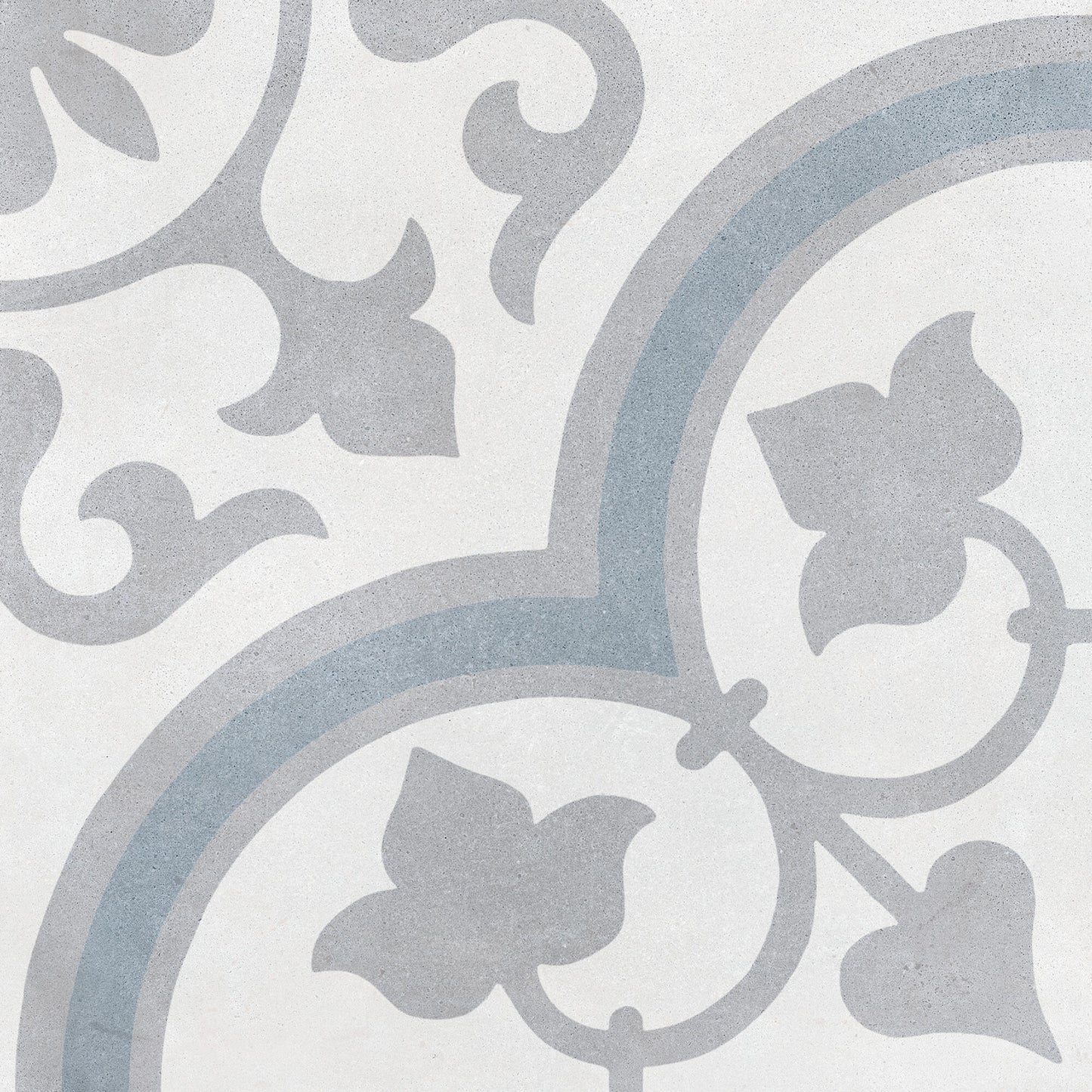 Havana Silver Ornate Porcelain Tile 22.3 x 22.3cm