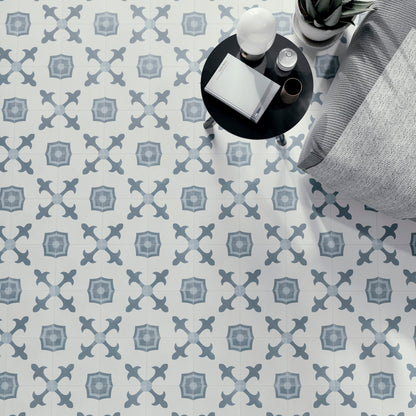 Havana White Herald Porcelain Tile 22.3 x 22.3cm