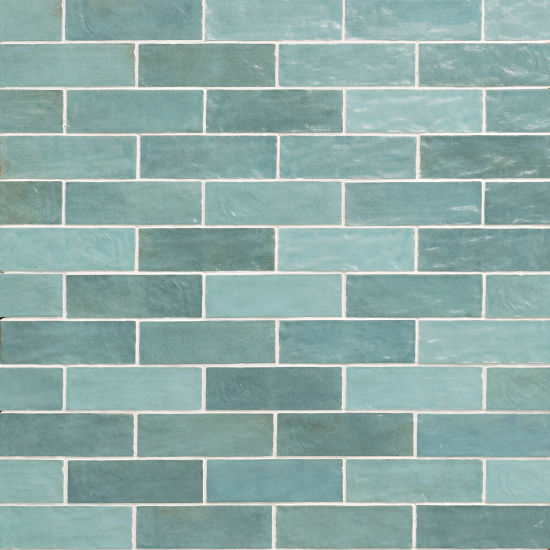 Riad Aqua Ceramic Tile 6.5 x 20cm-Delforno