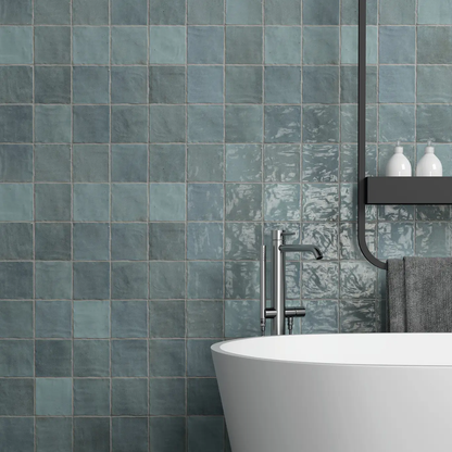 Riad Aqua Ceramic Tile 10 x 10cm-Delforno