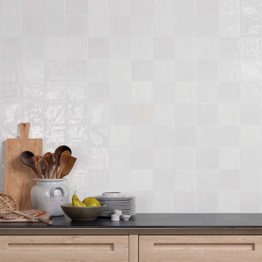 Riad White Ceramic Tile 10 x 10cm-Delforno