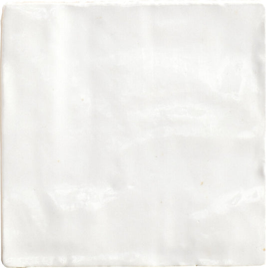 Riad White Ceramic Tile 10 x 10cm-Delforno