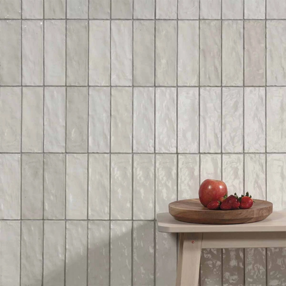 Riad White Ceramic Tile 6.5 x 20cm-Tiles-Delforno