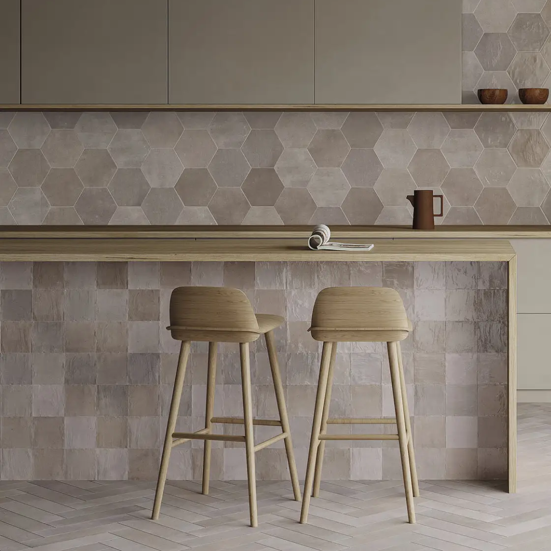 Riad Taupe Ceramic Tile 6.5 x 20cm-Delforno