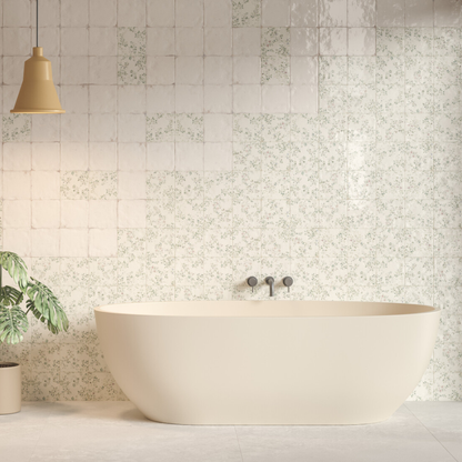 Mayolica Bloom Porcelain Tile 15 x 15cm-Delforno