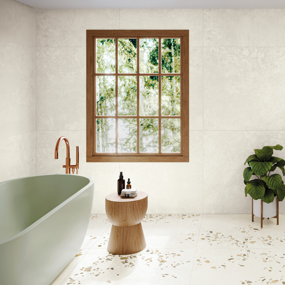 Awen White Natural Porcelain Tile 90 x 90cm-Delforno