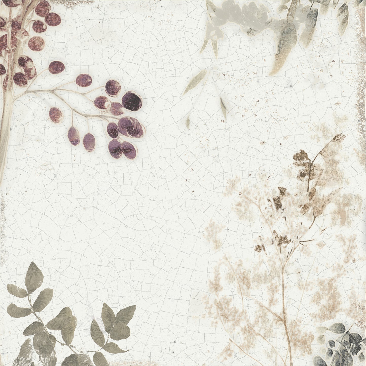 Mayolica Forest Porcelain Tile 15 x 15cm