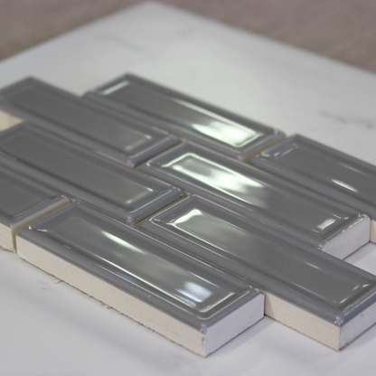 Roxy Brick Hermatite Mosaic 33 x 33cm-Delforno