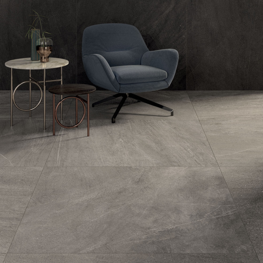 Next Grey Natural Porcelain Tile 60x120cm-Delforno