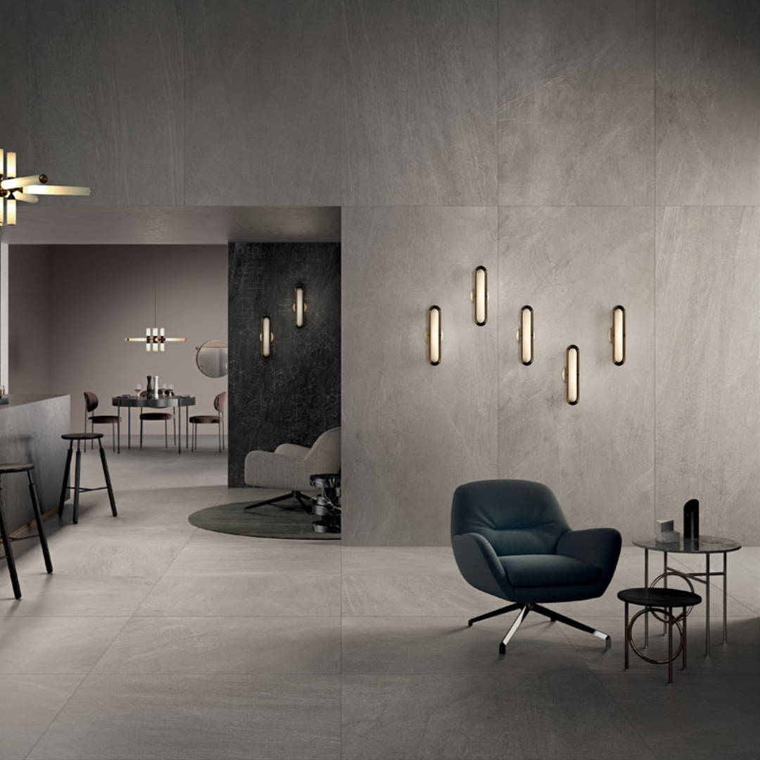 Next Grey Natural Porcelain Tile 60x120cm-Delforno