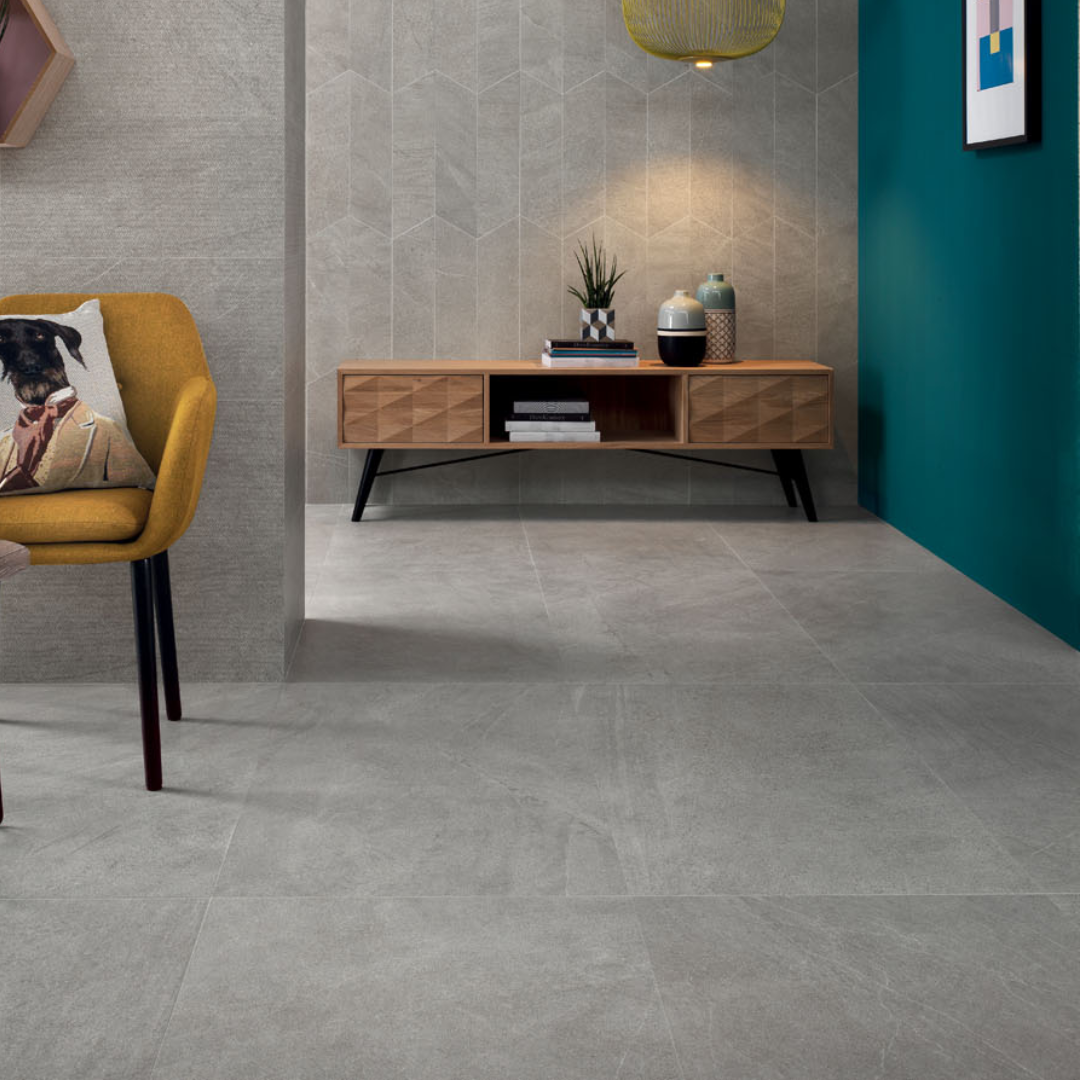 Next Grey Natural Porcelain Tile 60x120cm-Delforno