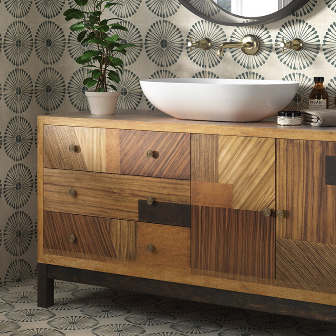 Carino Deco Palma Porcelain Tile 20 x 20cm-Delforno