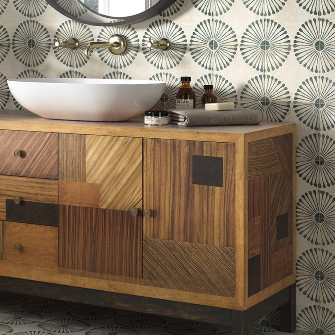 Carino Deco Palma Porcelain Tile 20 x 20cm-Delforno