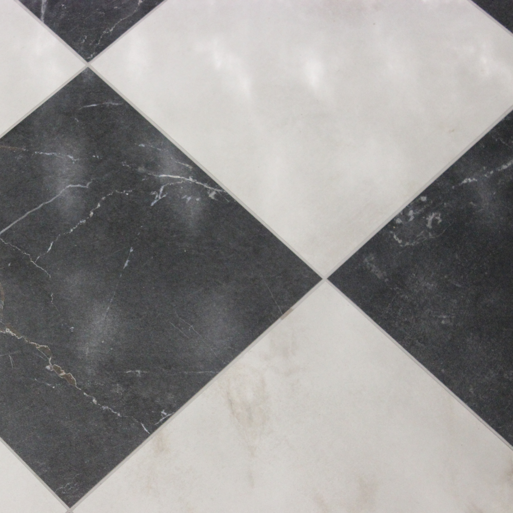 Livingstone Nero Marble Effect Porcelain Tile 30 x 30cm-Delforno