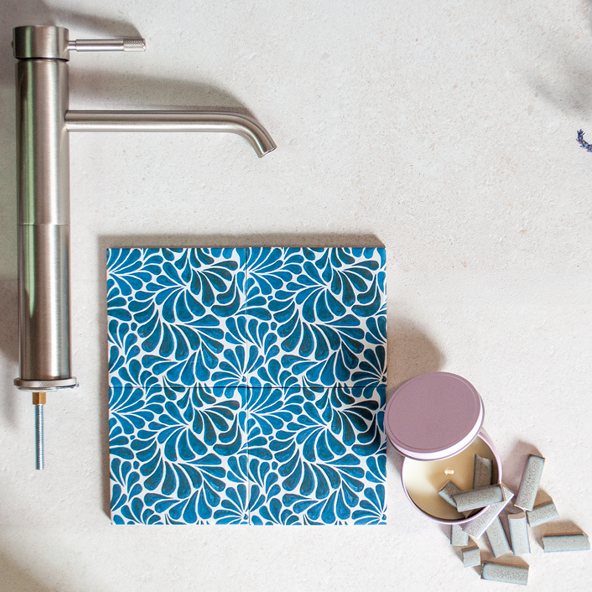 Beaufort Inbetween Blue Porcelain Tile 11.5 x 11.5cm-Delforno Tiles & Timber-Delforno