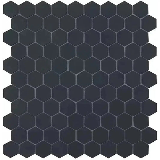 Mosaic Collection: Black Hex Tile 32 x 31cm-Delforno Tiles & Timber-Delforno