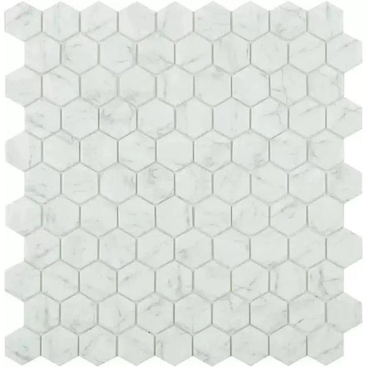 Mosaic Collection Carrara Hex Satin 35-Delforno Tiles & Timber-Delforno