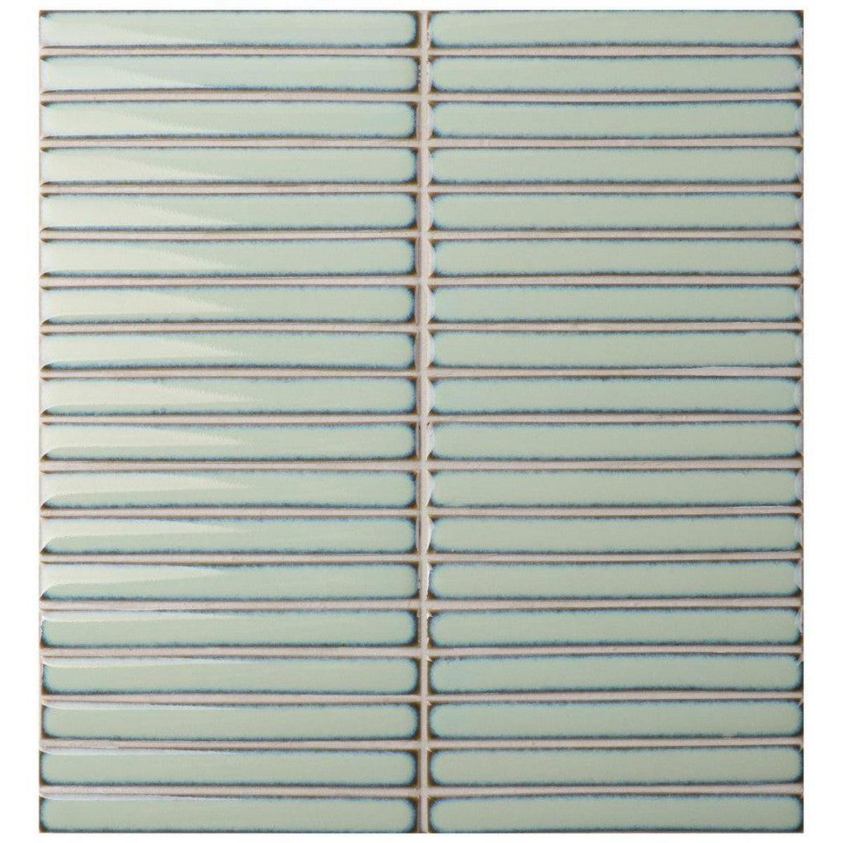 Mosaic Collection: Kit Kat Vintage Jade Gloss Mosaic Porcelain Tile 30 x 30cm-Delforno Tiles & Timber-Delforno