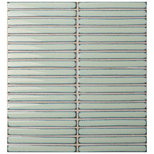 Mosaic Collection: Kit Kat Vintage Jade Gloss Mosaic Porcelain Tile 30 x 30cm-Delforno Tiles & Timber-Delforno