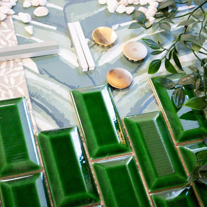 Mosaic Collection Micro Metro Vic Green-Delforno Tiles & Timber-Delforno