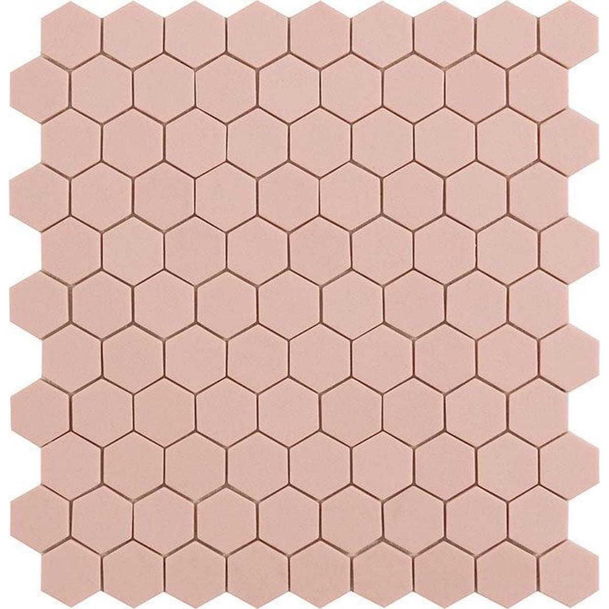Mosaic Collection: Pink Hex Tile 31.7 x 30.7cm-Delforno Tiles & Timber-Delforno