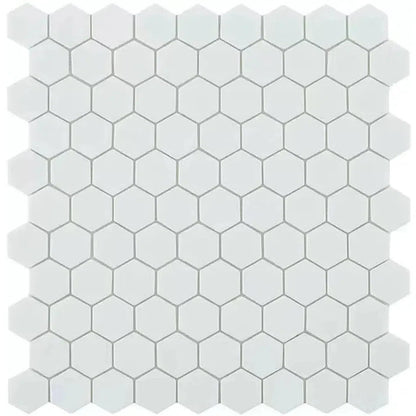 Mosaic Collection: White Hex Tile 32 x 31cm-Delforno Tiles & Timber-Delforno