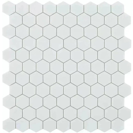 Mosaic Collection: White Hex Tile 32 x 31cm-Delforno Tiles & Timber-Delforno