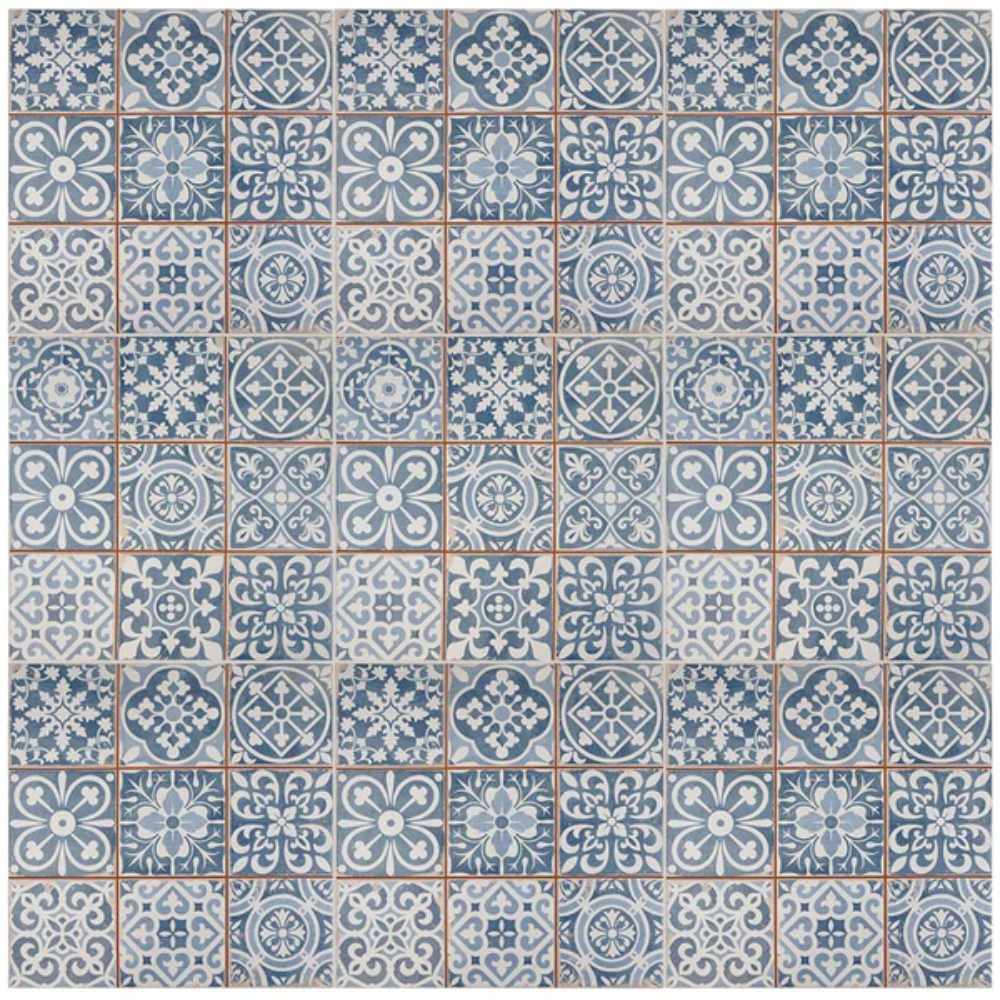 FS Faenza-A Blue Ceramic Tile 33 x 33cm
