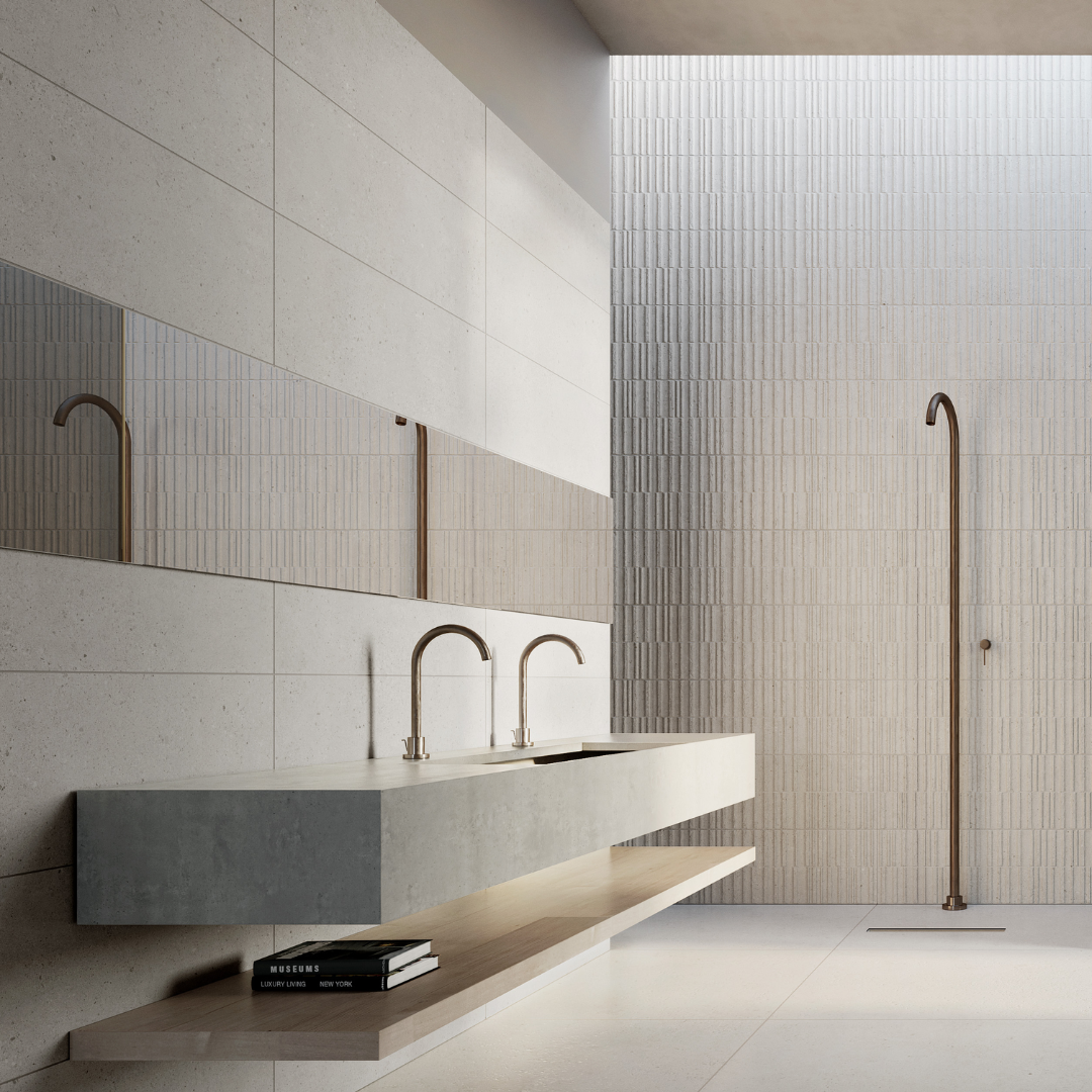 Manhattan Bone Ceramic Tile 33 x 100cm