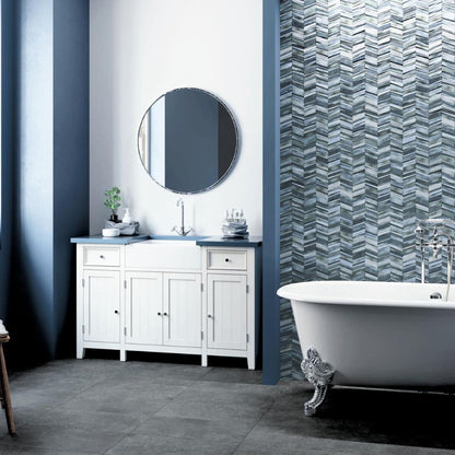 Chevron Ocean 44.2cm x 44.2cm-Delforno