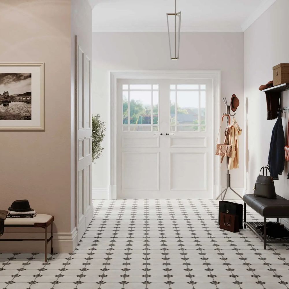 Leeds Black Porcelain Tile 33.3 x 33.3cm-Delforno