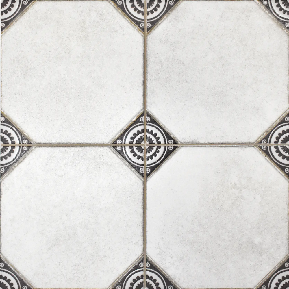 Leeds Black Porcelain Tile 33.3 x 33.3cm-Delforno