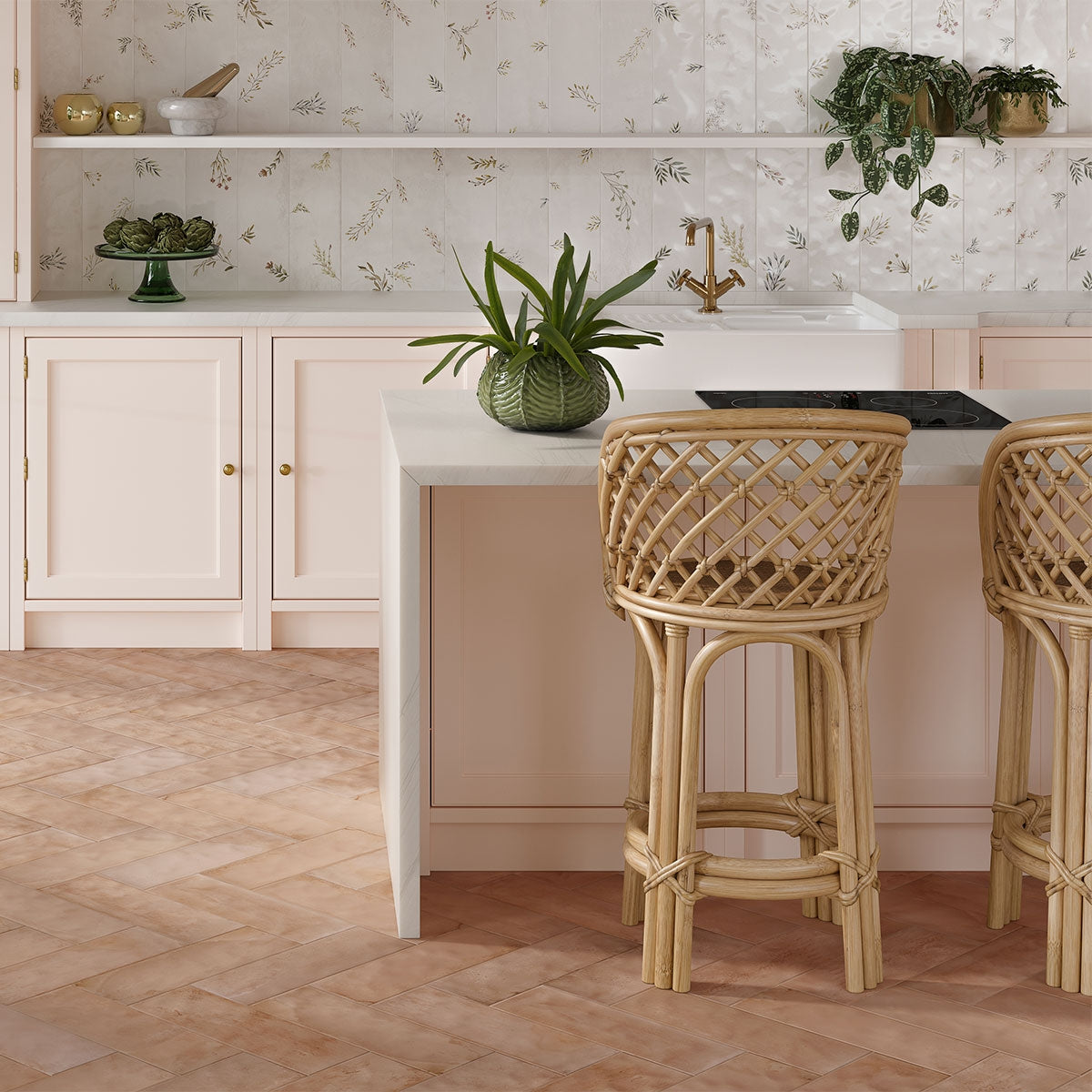 Zilij Deco White Ceramic Tile 15 x 45cm